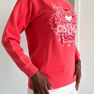 Men's Red Sweater with Tiger Design